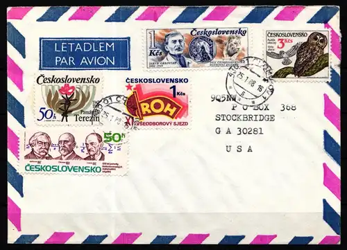 Tschechoslowakei 2877 gestempelt auf Brief, Eulen #KJ386