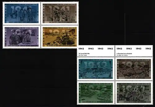 Kanada 1263-1266 und 1330-1333 postfrisch Viererblöcke / 2. Weltkrieg #JH808