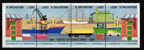 Argentinien 2008-2011 postfrisch Viererstreifen / Schifffahrt #JH852