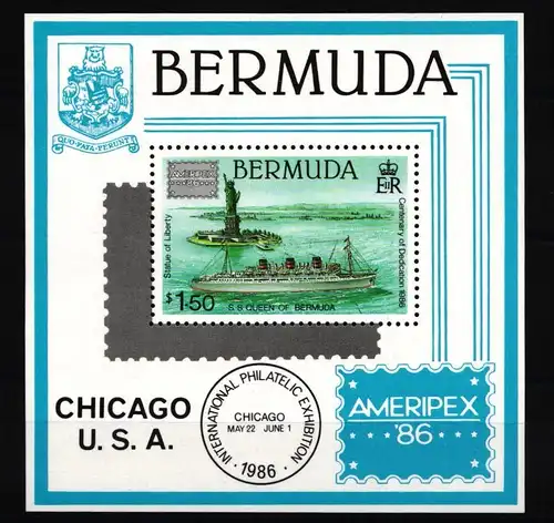 Bermuda Block 6 postfrisch Schifffahrt #JH884