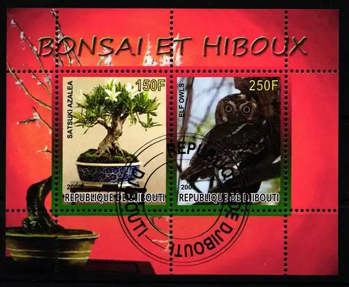 Dschibuti Eule postfrisch als Einzelblock Eulen #KO889