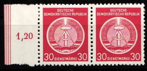 DDR Dienstmarken A 11 postfrisch als Paar #KO478