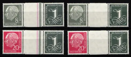 BRD Bund Zd WZ 15-16 aIV Y II und WZ 15-16 b Y II postfrisch geprüft BPP #KO544