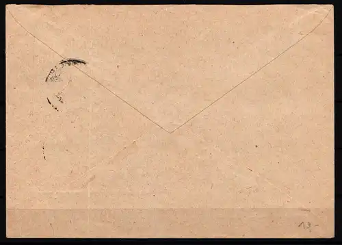 SBZ 137 Y gestempelt auf Brief Mischfrankatur #KO569