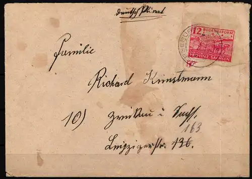 SBZ 86 wa D gestempelt auf Brief Einzelfrankatur, geprüft Ströh BPP #KO581