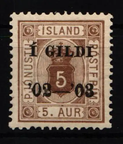 Island 12 A postfrisch gez 14:13 1/2 #KE247