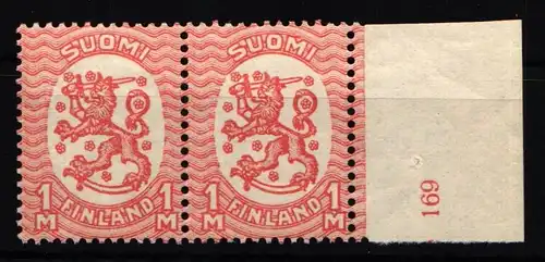 Finnland 87 A postfrisch als Paar mit Bogennummer #KE819