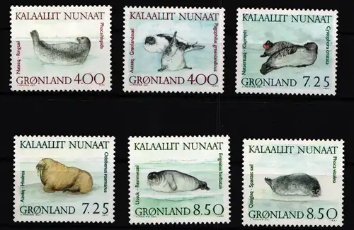 Grönland 211-216 postfrisch Robben #KE348