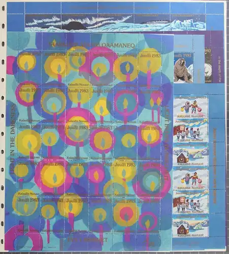 Grönland Jule Marken 1979-84, 1986, 1988-89, 1991, 1997 postfrisch Bogen #KE802