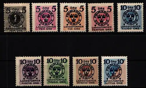 Schweden 97-106 postfrisch (Nr. 97 mit Falz) #KF076