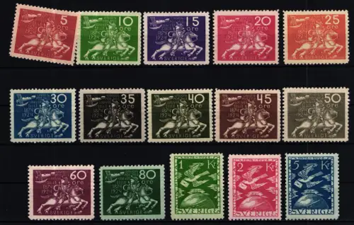 Schweden 159-173 postfrisch Nr. 163 mit Falz #KF120