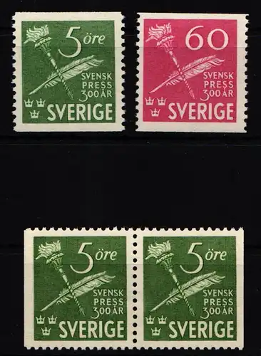 Schweden 312-313 postfrisch alle Untertypen #KJ656