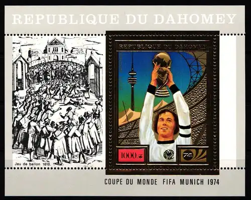 Dahomey Block 55 postfrisch Fußball #KO219