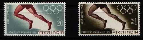 Indien 455-456 postfrisch Olympische Spiele 1968 Mexico #KO115
