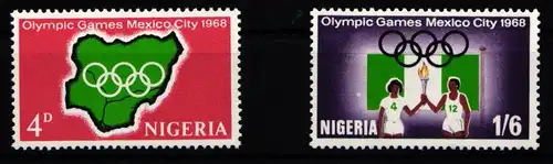 Nigeria 216-217 postfrisch Olympische Spiele 1968 Mexico #KO129