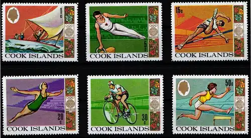 Cook Inseln 201-206 postfrisch Olympische Spiele 1968 Mexico #KO104