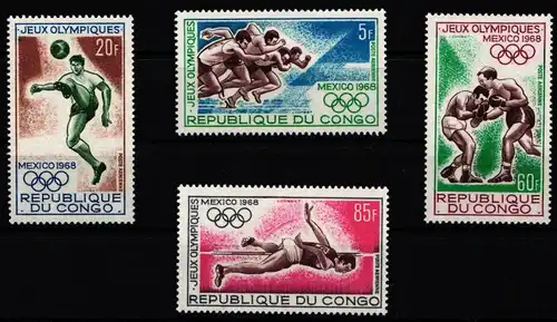 Kongo 167-170 postfrisch Olympische Spiele 1968 Mexico #KO122