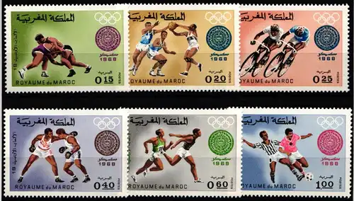 Marokko 635-640 postfrisch Olympische Spiele 1968 Mexico #KO125