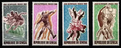 Senegal 385-388 postfrisch Olympische Spiele 1968 Mexico #KO147