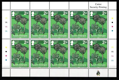 Südgeorgien und Süd-Sandwich-Inseln 756 postfrisch als Kleinbogen #KO991