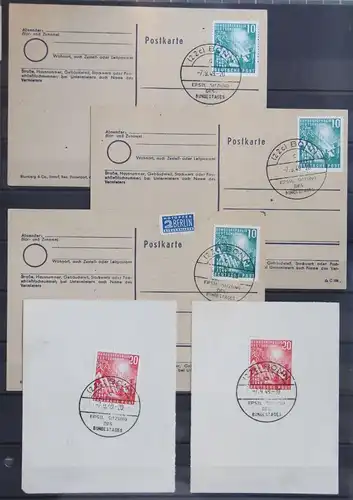 BRD Bund Lot 111-112 gestempelt auf Postkarte oder Papier #KM529