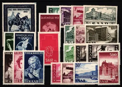 Saarland Jahrgang 1952 mit 314-340 postfrisch #KM566