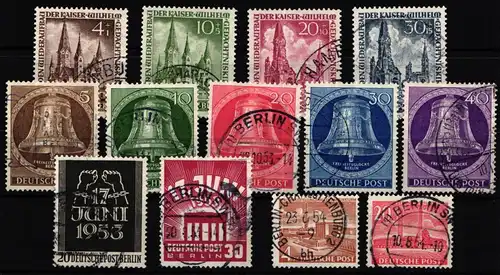 Berlin Jahrgang 1953 mit 101-114 gestempelt #KM546