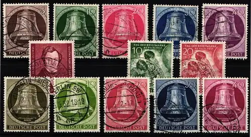 Berlin Jahrgang 1951 mit 74-86 gestempelt #KM544