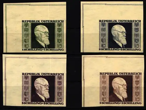 Österreich 772B-775B postfrisch als Eckrand oben links "Renner" #KR250