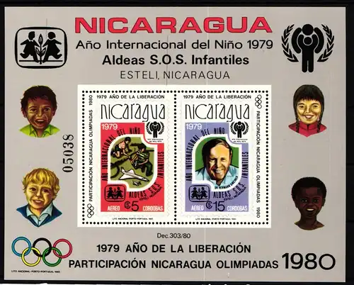 Nicaragua Block 110A postfrisch #KR329