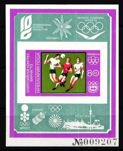 Bulgarien Block 43 postfrisch Fußball #KR323