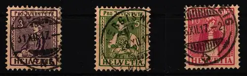 Schweiz 133-135 gestempelt Rundstempel #KR350