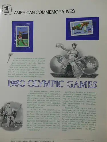 Motiv Sport Olympische Spiele 1980 im Vordruck #LY517