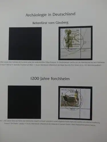 BRD Bund 2005-2007 gestempelt besammelt im Post dual Vordruck #LY508