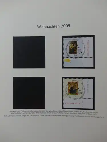 BRD Bund 2005-2007 gestempelt besammelt im Post dual Vordruck #LY508