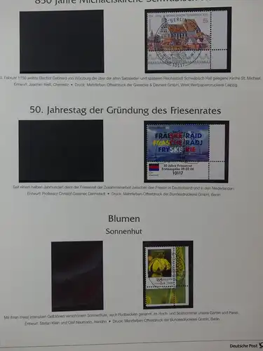 BRD Bund 2005-2007 gestempelt besammelt im Post dual Vordruck #LY508