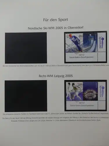 BRD Bund 2005-2007 gestempelt besammelt im Post dual Vordruck #LY508