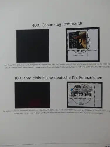 BRD Bund 2005-2007 gestempelt besammelt im Post dual Vordruck #LY508