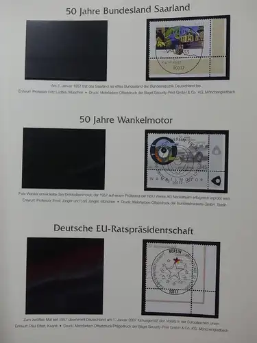 BRD Bund 2005-2007 gestempelt besammelt im Post dual Vordruck #LY508