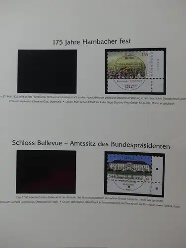BRD Bund 2005-2007 gestempelt besammelt im Post dual Vordruck #LY508
