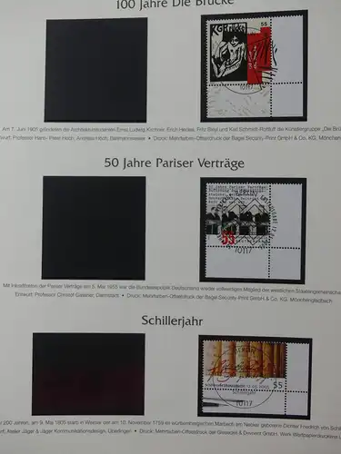 BRD Bund 2005-2007 gestempelt besammelt im Post dual Vordruck #LY508