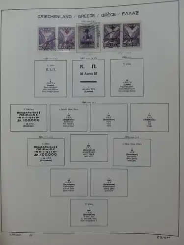 Griechenland ab Anfängen gestempelt teilbesammelt im Schaubek Vordruck #LY502