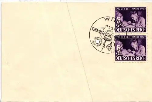 Deutsches Reich 811 als Ersttagsbrief mit Sonderstempel Wien #KQ084