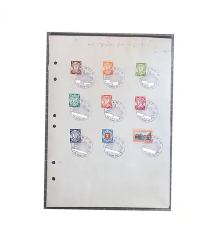 Danzig 289-297 gestempelt auf Stempelblatt #KQ111