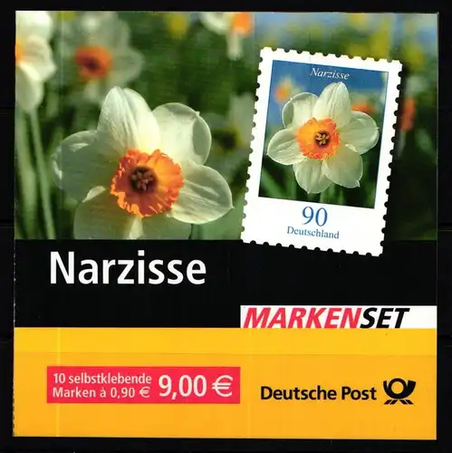 BRD Bund MH 61 postfrisch Markenheftchen / Narzisse #KR610