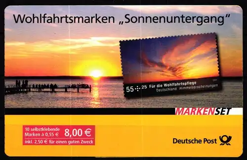 BRD Bund MH 77 postfrisch Markenheftchen / Sonnenuntergang #KR607