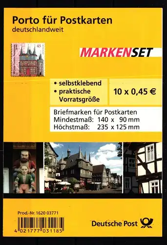 BRD Bund MH 78 postfrisch Markenheftchen #KR625