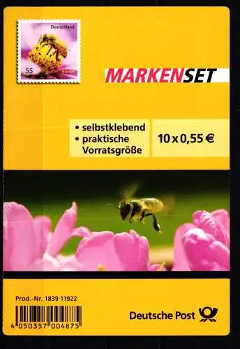 BRD Bund MH 89 gestempelt Markenheftchen / Bienen #KR644