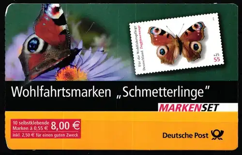 BRD Bund MH 60 postfrisch Markenheftchen / Schmetterlinge #KR640