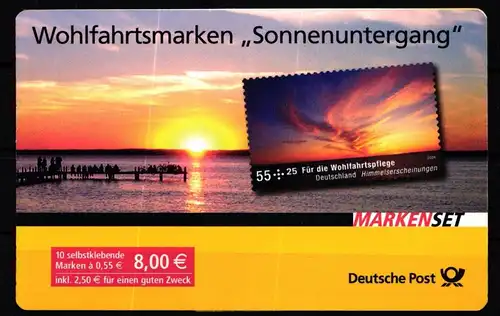 BRD Bund MH 77 gestempelt Markenheftchen / Sonnenuntergang #KR672